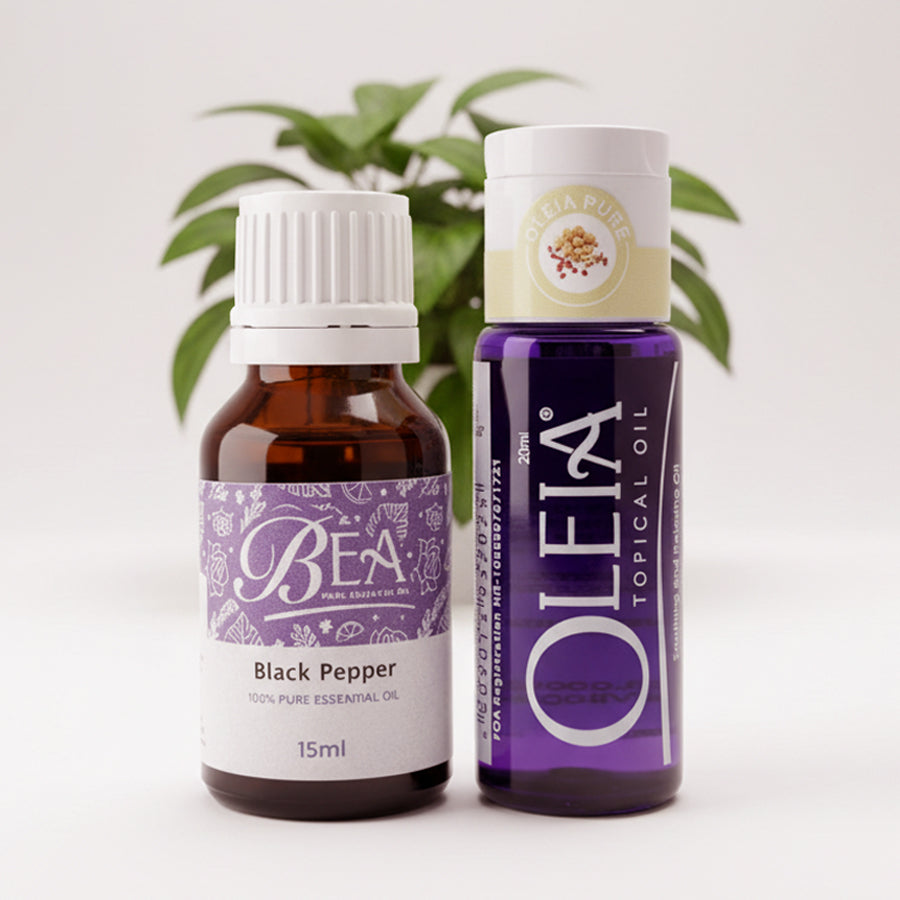 Black Pepper Pure Essential Oil 15ml + Oleia Pure 20ml