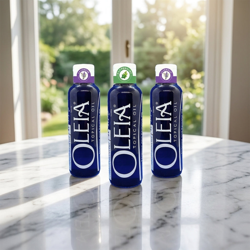 Oleia Peppermint/Lavender Oil: 3 bottles x 3.4 oz