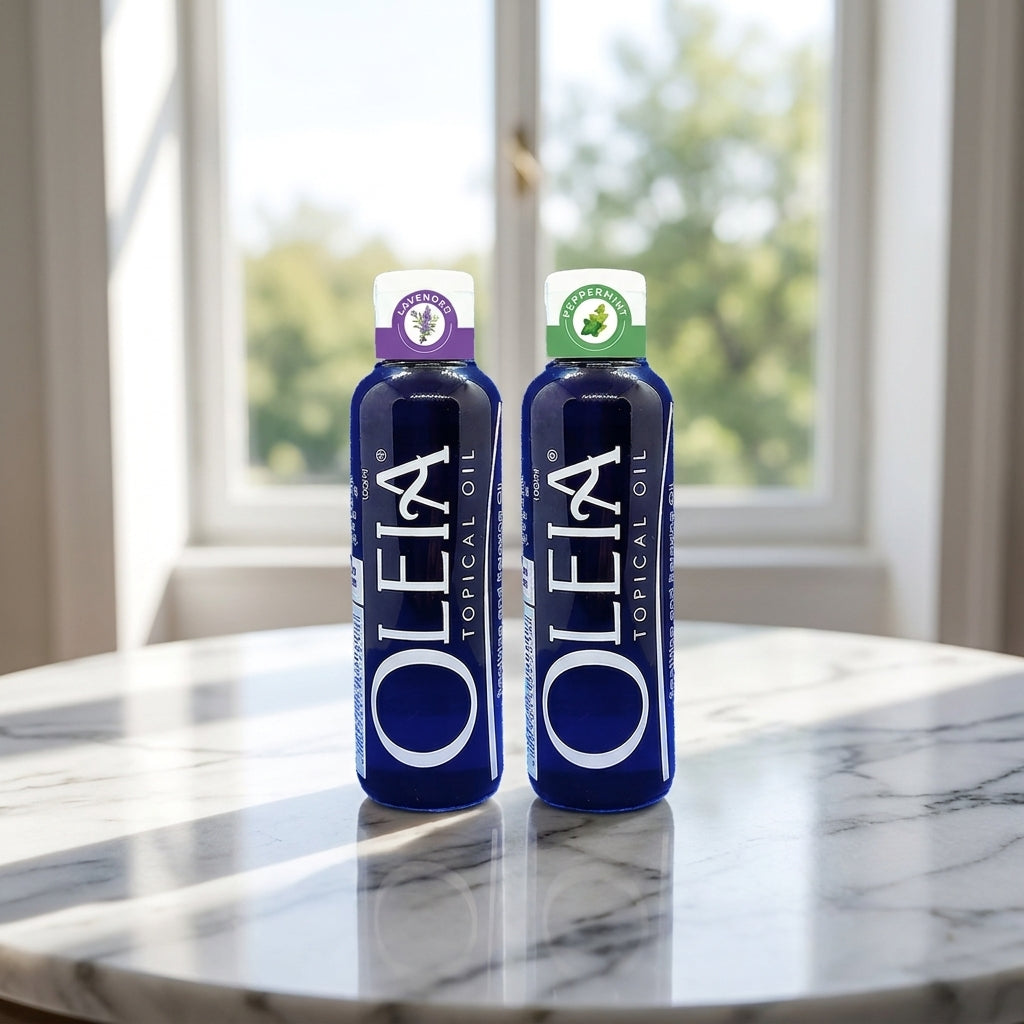 Oleia Peppermint/Lavender Oil: 2 bottles x 3.4 oz